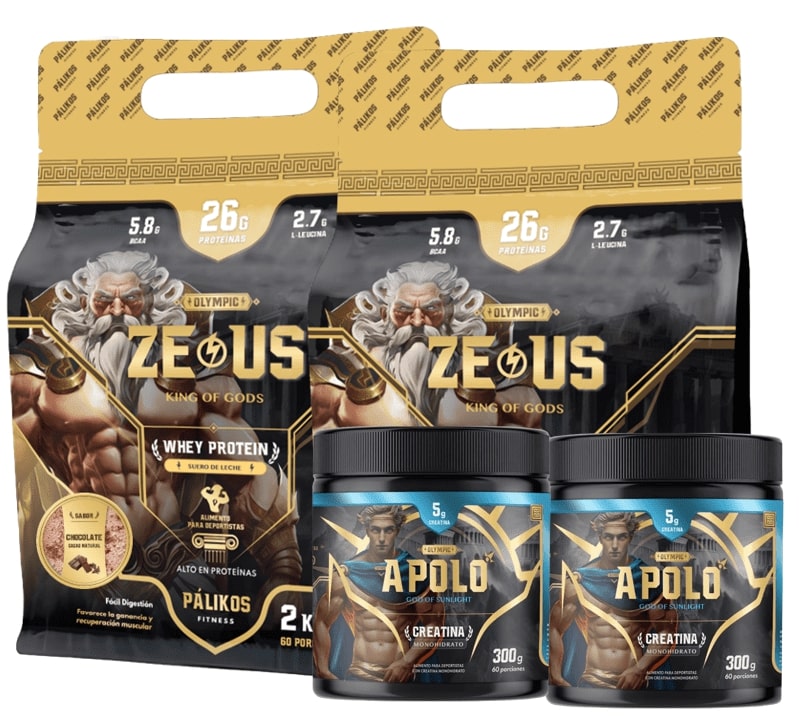 Palikos Fitness - 2 Proteinas 2Kg (Vainilla Y Choco) + 2 Creatinas 300G