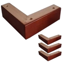 Genérico - Kit 4 Patas Para Sillón Tipo L- Para Cama Europea Tipo L Altura 4,5 Cm