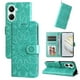 thumbnail image 2 of Funda tipo cartera FOXDOCK para Huawei Nova 10 SE , diseño girasol en relieve, cuero PU, cierre magnético, soporte y tarjetero, 2 of 5
