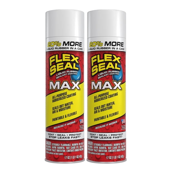 Revestimiento sellador en aerosol de goma Flex Seal MAX, 500 ml, paquete de 2