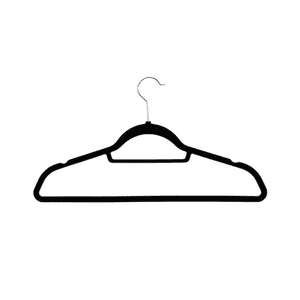 Genérico - Pack De 20 Perchas Terciopelo Antideslizantes Color Negro