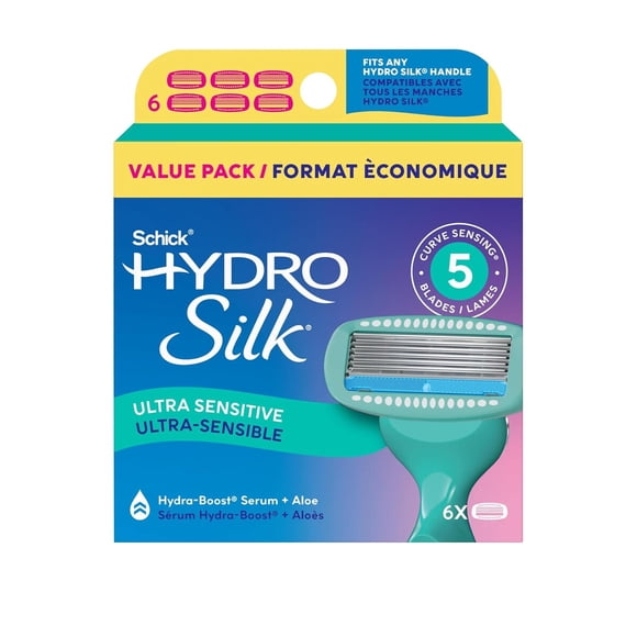 Schick Hydro Silk Sensitive Razor Blade Refills, 6 Count 5