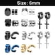 thumbnail image 4 of 10 pares de pendientes magnéticos de acero inoxidable con circonitas, sin perforaciones, para hombre. Material duradero., 4 of 5