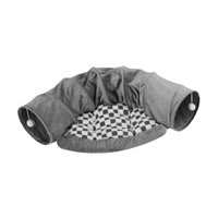 Magideal - Cama Túnel Para Gatos Cálida Y Acogedora, Cueva Portátil Con Bolas Colgantes, Centro De Juego De Entrenamiento, Juguete De Tubo Túnel Para Gatos Domés