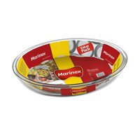 Marinex - Set 2 Asaderas Ovaladas Grande Mediana Vidrio Templado