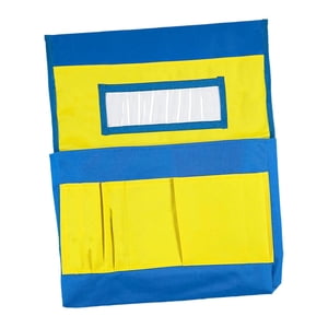 Magideal - Bolsa Para Respaldo De Silla, Organizador De Respaldo Para Silla, Organización Del Aula, Bolsa De Asiento Escolar Para Oficina, Útiles Escolares, Niño Amarillo Azul