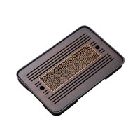 Magideal - Bandeja De Té De Bambú China, Mesa De Té Kungfu Sencilla Para Juego De Té Kungfu, Bandeja Tradicional Para Servir Té, Almacenamiento De Agua Para Hote Estilo A