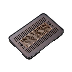 Magideal - Bandeja De Té De Bambú China, Mesa De Té Kungfu Sencilla Para Juego De Té Kungfu, Bandeja Tradicional Para Servir Té, Almacenamiento De Agua Para Hote Estilo A