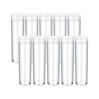 Magideal - 10 Unidades De Tubos De Almacenamiento De Monedas, Caja De Almacenamiento Resistente Con Tapa De Rosca, Redonda, Organizador De Monedas Para Colección 20Mm