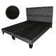 thumbnail image 1 of Base de Cama con Respaldo a Piso Super King Negro Eco Cuero, 1 of 2