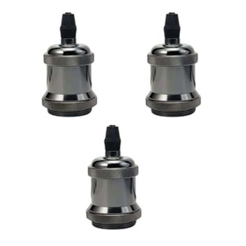 Hb Led - Pack 3 Soquetes E-27 Retro Plateado Vintage