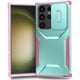 thumbnail image 3 of Funda Resistente para Samsung Galaxy S23 Ultra con Tapa Deslizante y Protección Militar Verde, 3 of 6