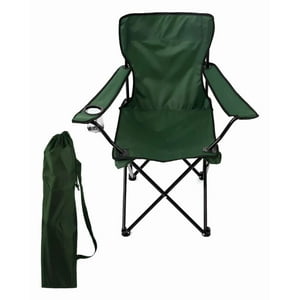 Genérico - Pack De 2 Sillas De Camping Playa Plegable Con Porta Vaso Verde