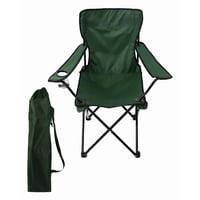 Genérico - Sillas De Playa O Camping Plegable Con Porta Vaso Verde