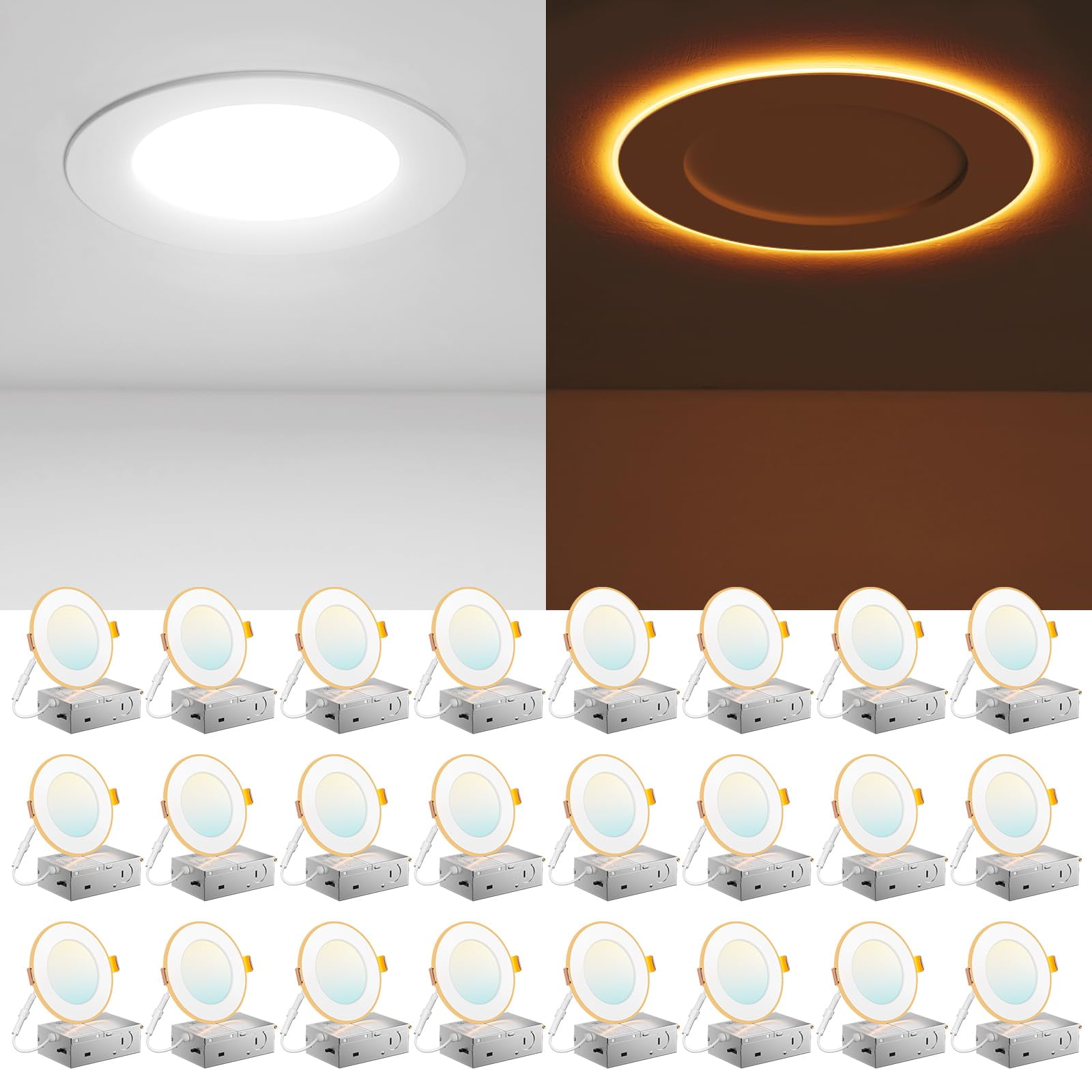 Luz Led Empotrable Para Techo Amico De 4" 10 W Regulable, 5 Cct