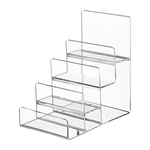 Magideal - Soporte De Acrílico Para Estante De Exhibición, Soporte De Decoración, Soporte De Exhibición De Escritorio Para Venta Al Por Menor/Tienda, Monedero Co 4 Capas