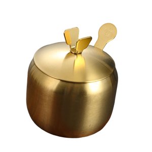 Magideal - Tarro Para De Acero Inoxidable, Tarro Para , Para Especias, Suministros De Cocina Con , Vinagrera De Cocina Mariposa Dorada