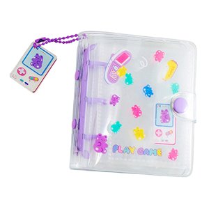 Bothyi - Lindo Mini Álbum De Fotos 10 Bolsillos Titular De La Identificación Con Titular De La Tarjeta Fotográfica Colgante Violeta