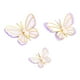 thumbnail image 2 of 3 Piezas De Adornos Para Tartas De Mariposas, Adornos Para Cupcakes Pequeños De Feliz Cumpleaños Para Bodas, Morados, 2 of 2