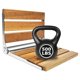 thumbnail image 1 of Asiento Plegable de Ducha para Seguridad en el Baño KoreTech de Teca y Acero, 1 of 6