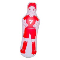 Magideal - Muñeca De Fútbol Inflable, Saco De Boxeo Inflable, Juguetes, Dispositivo De Entrenamiento De Fútbol Múltiple Portátil De Múltiples Postes, Pared De Ti Rojo