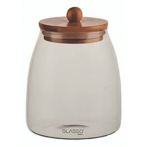 Frasco Vidrio L Con Tapa De Bamboo Glasso Daily