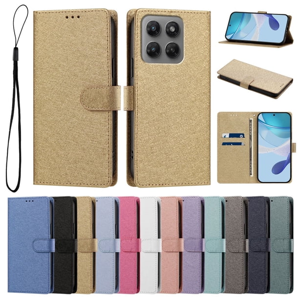 Cartera Funda para Motorola Moto G37 Power Carga Inalámbrica, Dorado
