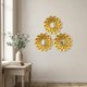 thumbnail image 3 of Set 3 Marcos De Espejos Decorativos Flor Para Pared Hogar dorado, 3 of 6