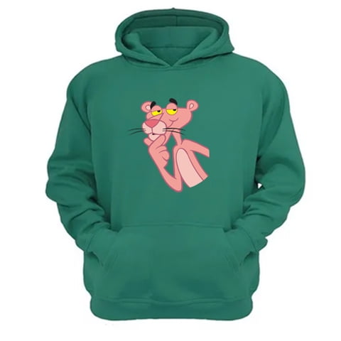 Genérico - Polerón Canguro La Pantera Rosa Verde Aguamarina Talla S Unisex