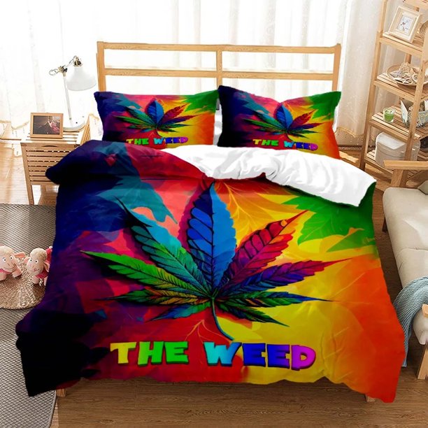 Colorful Hippie 3D linen printed bedding Queen bedding set Customized King size bedding set Soft and comfortable