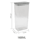 thumbnail image 4 of Frasco Contenedor Hermético Alimentos 1600ml Cocina Despensa, 4 of 5