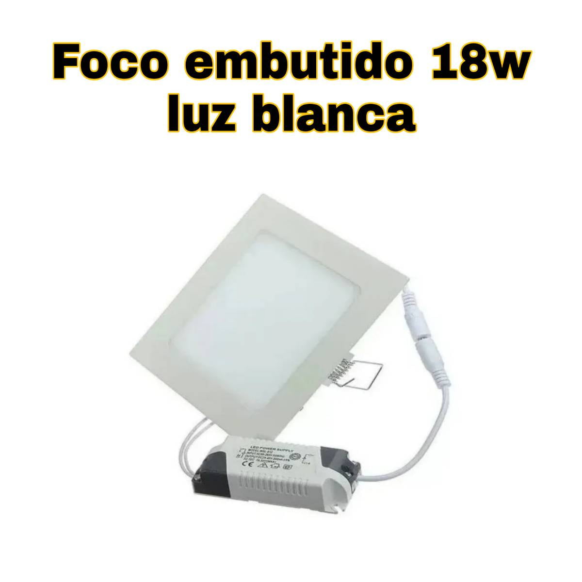 Mundo Eve - Foco Embutido Cuadrado 18w Blanca