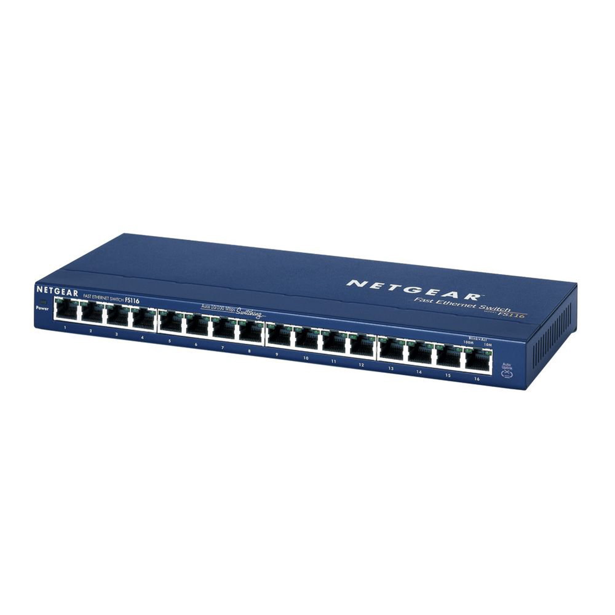 Switch De Red Netgear Fs116 De 16 Puertos Fast Ethernet
