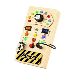 Genérico - Led Busy Board Tablero Sensorial De Madera Led Portátil Para Niños En Edad Preescolar