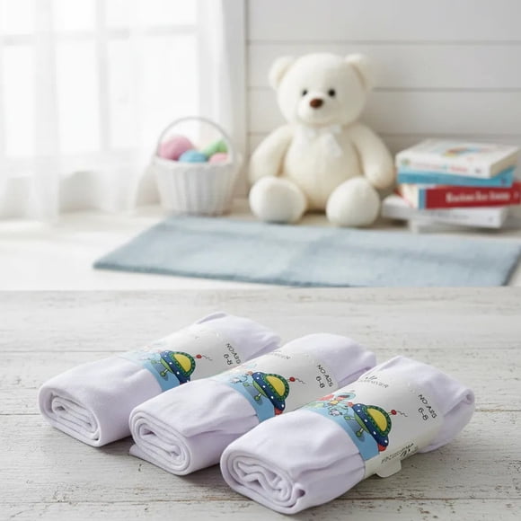 Pack 3 Pantys Bambú Blancas Niña/niño