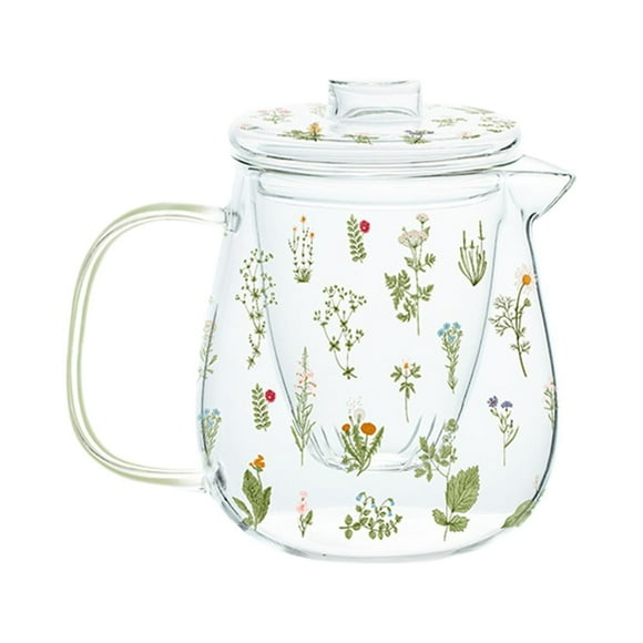 Tetera De Té Floreciente De Vidrio, Tetera Duradera De Té Floreciente Para Aniversario, Fiesta En Casa, Grande