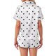 thumbnail image 3 of INSPIRE CHIC Conjunto de Pijama de Satén para Mujer Regreso a Clases Suave Manga Corta con Botones Ropa de Dormir con Bolsillo en el Pecho y Pantalones Cortos para Primavera Verano S Blanco-Puntos, 3 of 6