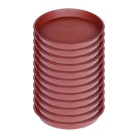 Ioensy - 12 Platillos Para Plantas De 30 Cm, Bandejas Para Macetas De Interior Y Exterior, Color Rojo
