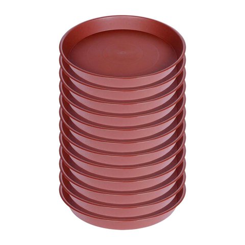 Ioensy - 12 Platillos Para Plantas De 30 Cm, Bandejas Para Macetas De Interior Y Exterior, Color Rojo