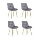 thumbnail image 1 of Pack 4 Sillas Comedor Capitone Felpa Patas doradas, 1 of 2