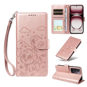 Funda Billetera Foxdock Compatible Con Oppo Reno 12 Pro 5G, Diseño Perrito Tierno, Ranuras Para Tarjetas Y Soporte Plegable