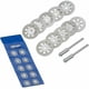 thumbnail image 1 of Disco de diamante de cupé, 20 piezas de mini discos de diamante de 22 mm para tronçonner con 4 piezas de mandriles Tiges para discos giratorios para herramientas Dremel rotativas de piedras preciosas, 1 of 5