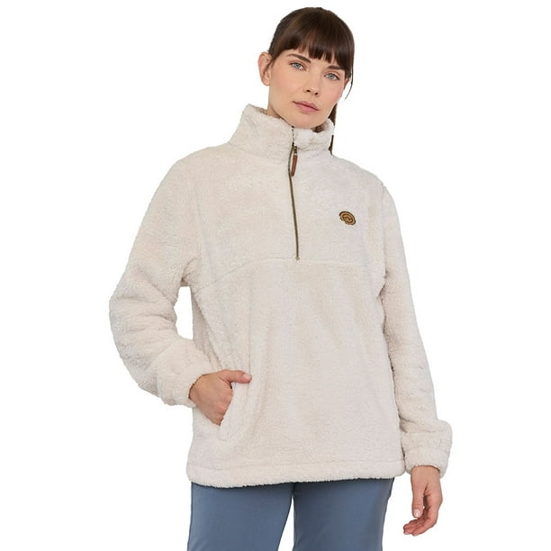 Polar Outdoor Mujer Coral Fleece Ecru Corona