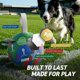 thumbnail image 4 of Balón de fútbol para perros QDAN con correas, balón de fútbol de la Copa Mundial de 7 pulgadas para perros, juguete acuático, juguetes de pelota para perros medianos y grandes, 4 of 8