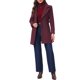 thumbnail image 2 of INSPIRE CHIC Abrigo de Invierno para Mujer con Cuello con Solapa, Doble Botonadura, Elegante para Oficina, Abrigo de Trinchera con Cinturón XS Burdeos, 2 of 6