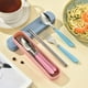 thumbnail image 4 of 3pcs/set, Metal Cutlery, Coffee Spoon, Salad Fork, Stainless Steel Coffee Spoon, Cute Chopsticks, Metal Salad Fork, Meal Chopsticks, Washable Dessert Spoon, Flatware, Tableware For Restaurant Home Par, 4 of 5