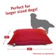 thumbnail image 2 of Cama rectangular para perros Majestic Pet, tamaño grande, lavable, roja, 2 of 5