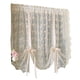 thumbnail image 1 of Bowknot Tie Up Cortina De Cocina Floral Globo Encaje Cortina Transparente Niveles Para Pequeña Cafetería Ventanas Barra Bolsillo Luz Filtrado Alfombrado Ventana Valance Para Boda 1 Panel 59, 1 of 3