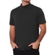 thumbnail image 1 of INSPIRE CHIC Camiseta de Hombre Cuello Mock Manga Corta Sólida Ligera de Algodón Casual Talla XL Negro, 1 of 6