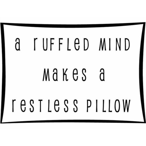 Rienda Libre Graphics - Decomural Ruffled Mind Restless Pillow Ws-15983